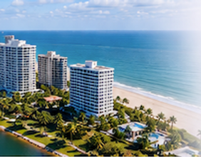 Luxury condo on the south florida eastern coastline