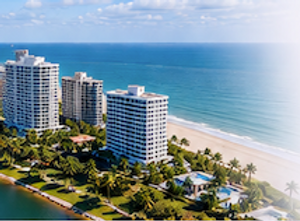 Luxury condo on the south florida eastern coastline