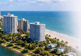 Luxury condo on the south florida eastern coastline