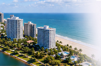 Luxury condo on the south florida eastern coastline