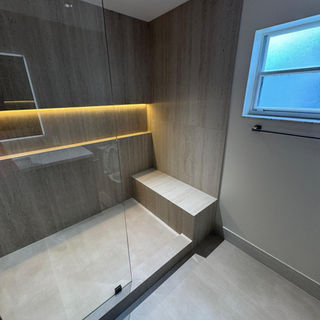 Modern bathroom remodeling work by Perfect Solutions & More
