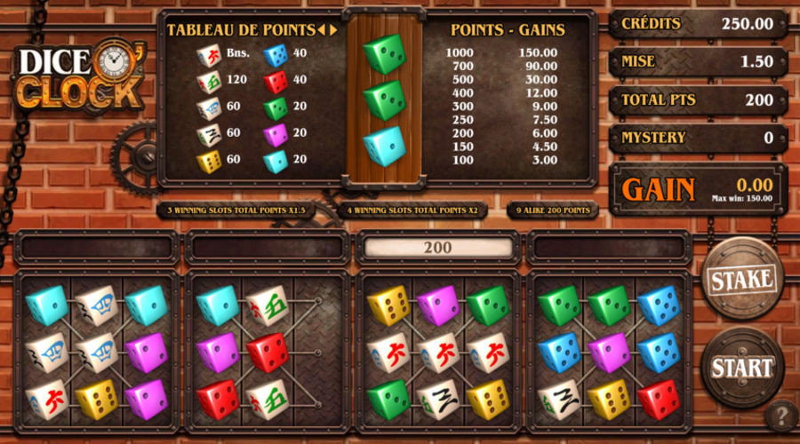 Blog LuckyGames.be - Gaming1 Dice Game Dice O'Clock