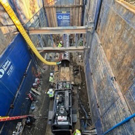 A Street Pipe Installation Advances as Northern Interceptor Test Drilling Begins