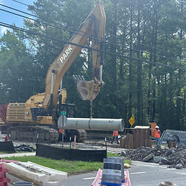 A Street Trench Paving Begins