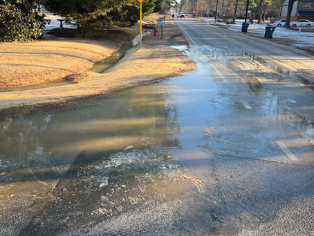 Water Main Breaks - C & 11th Streets in Butner