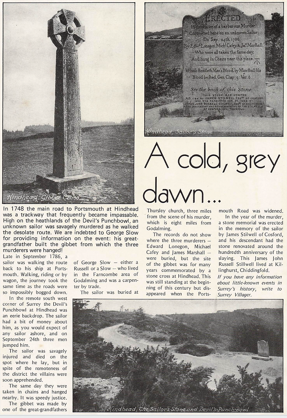 From the Surrey Villager, undated