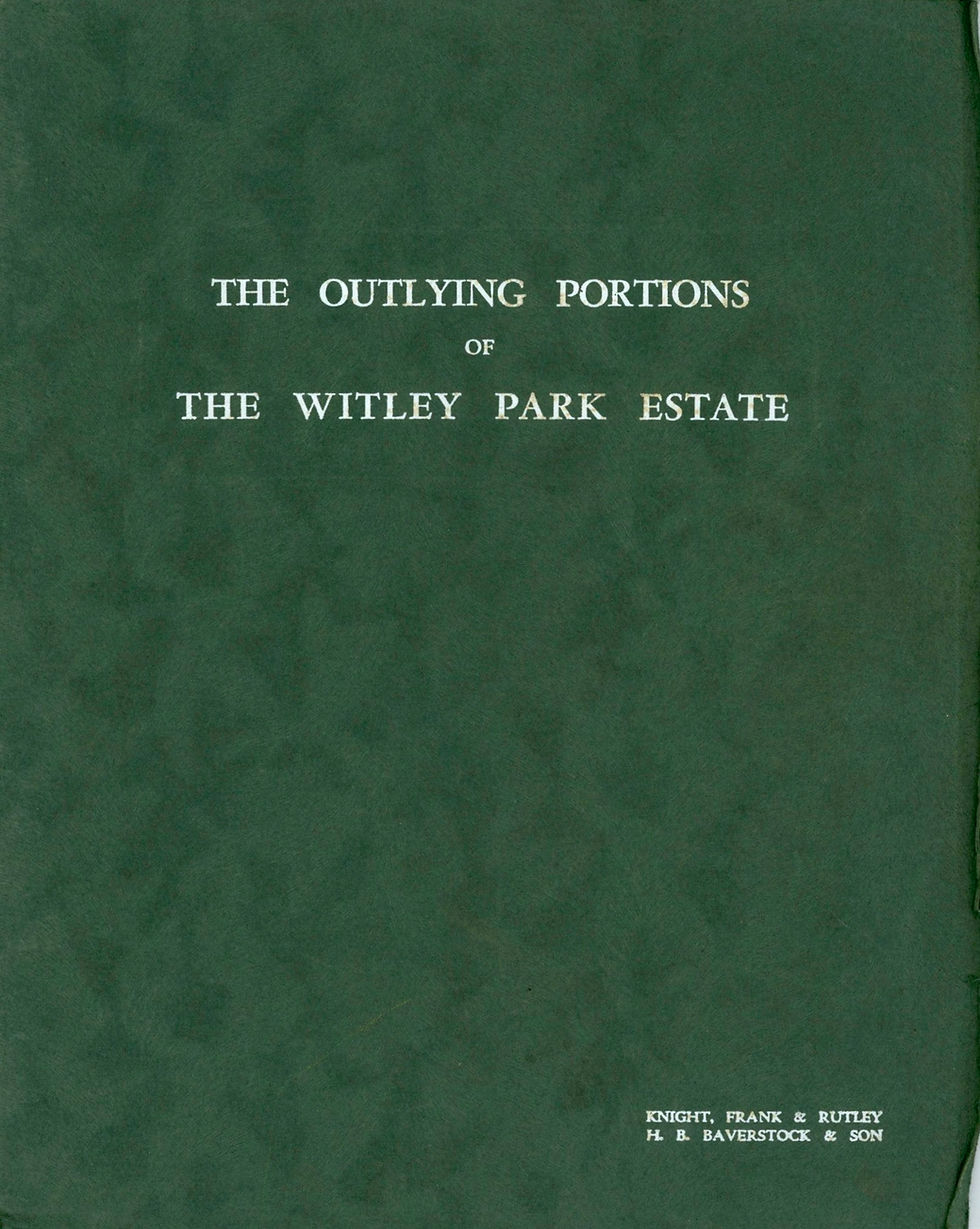 Cover of sales particulars for the sale of the Outlying Portions of the Witley Park Estate in 1952