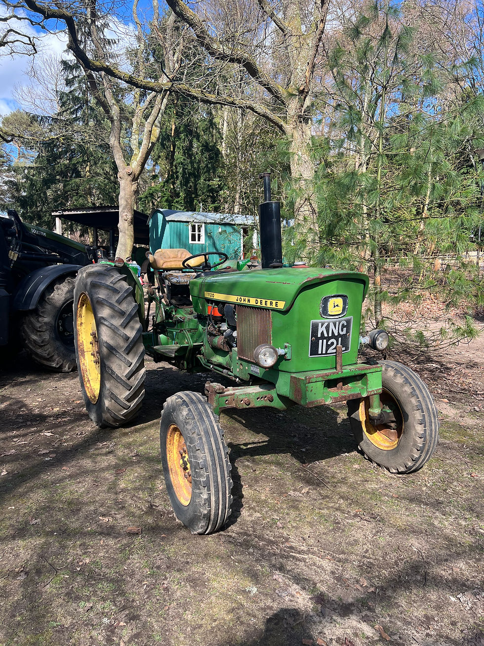 John Deere 1120, built 1971, is a utility tractor produced from 1967 to 1975 by John Deere in Mannheim, Germany. It features a 53 hp (39.5 kW) gross engine.