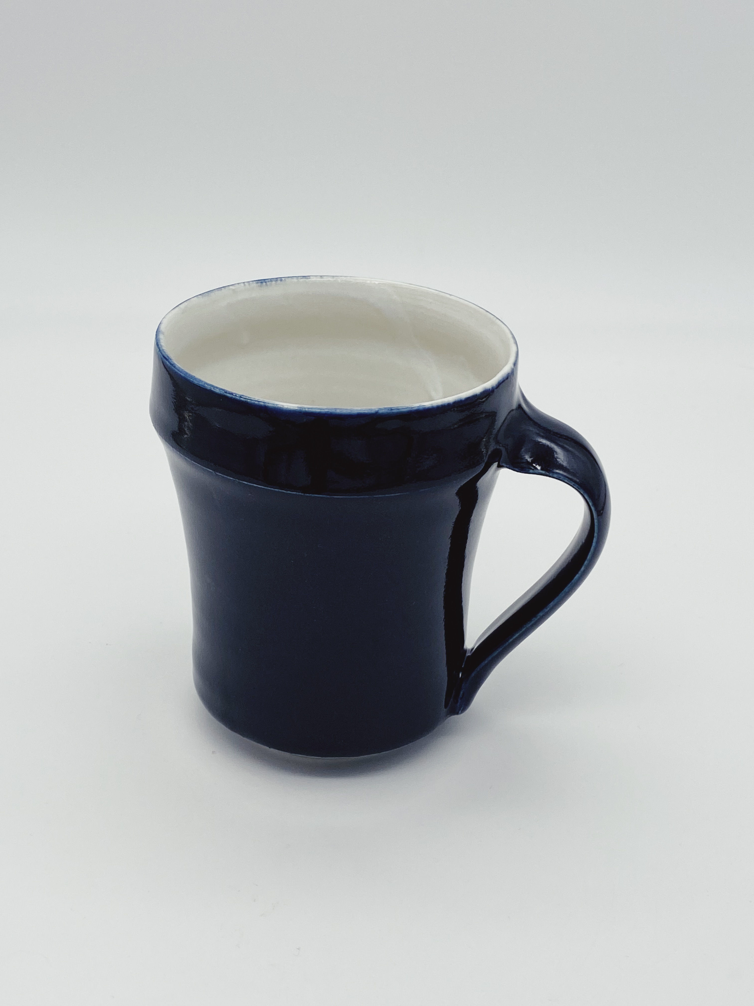 Tall Bamboo Mug Dark Blue/White