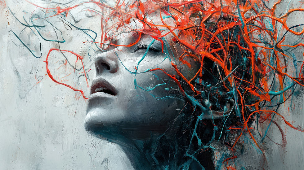 Illustration of a woman with vines around her head representing the tangled subconscious mind