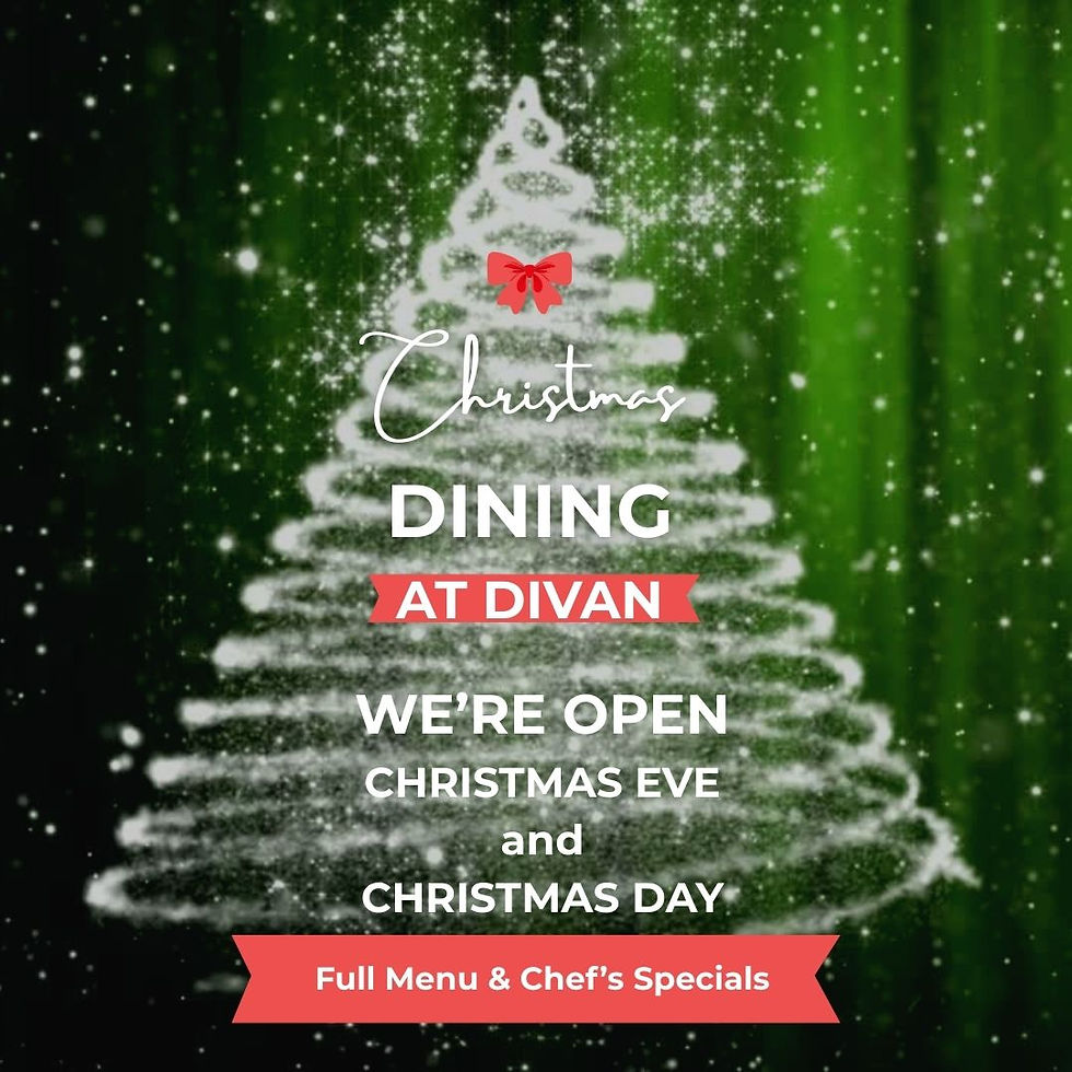 Christmas Eve & Day Dining in Divan!