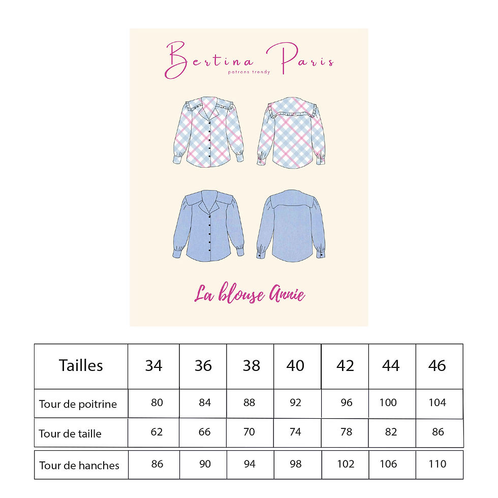Miniature : PATRON DE COUTURE BLOUSE ANNIE