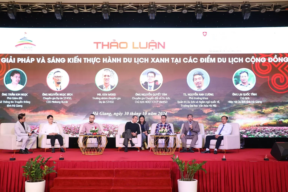 Local and international speakers discuss green practice solutions and initiatives in community-based tourism destinations.