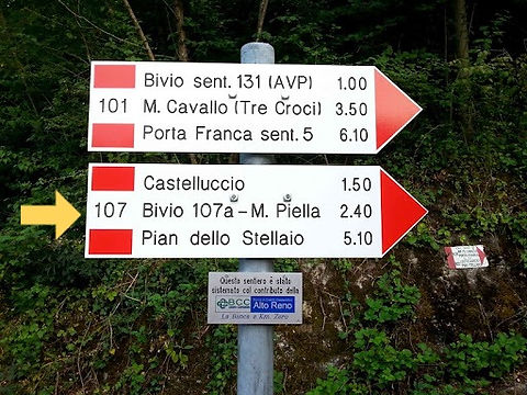 sentiero cai 107 porretta terme