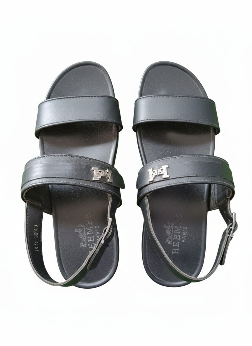 Sandália Masculina Hermès Estilo Chypre em Borracha