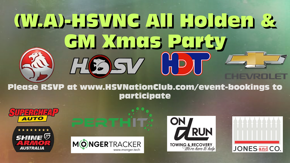 (W.A) HSVNC All Holden & GM Xmas Party