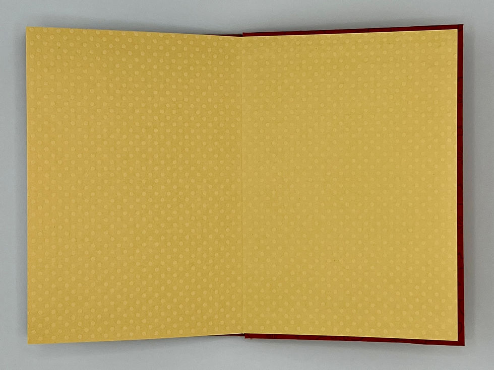 polka-dotted end papers