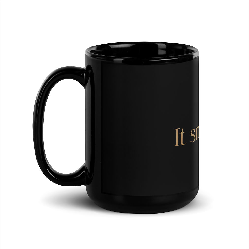 Thumbnail: It Smells Big Black Glossy Mug