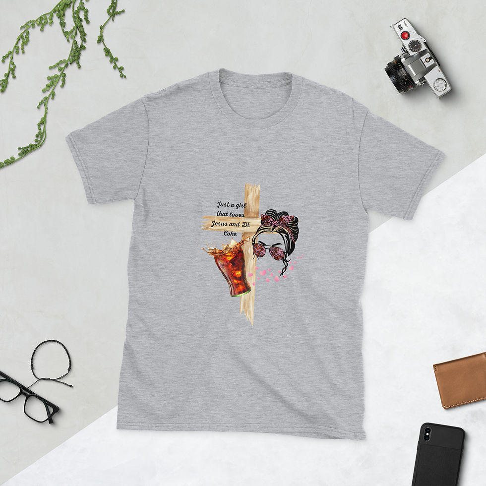 Thumbnail: A Girl that loves Jesus and Diet Coke Short-Sleeve Unisex T-Shirt