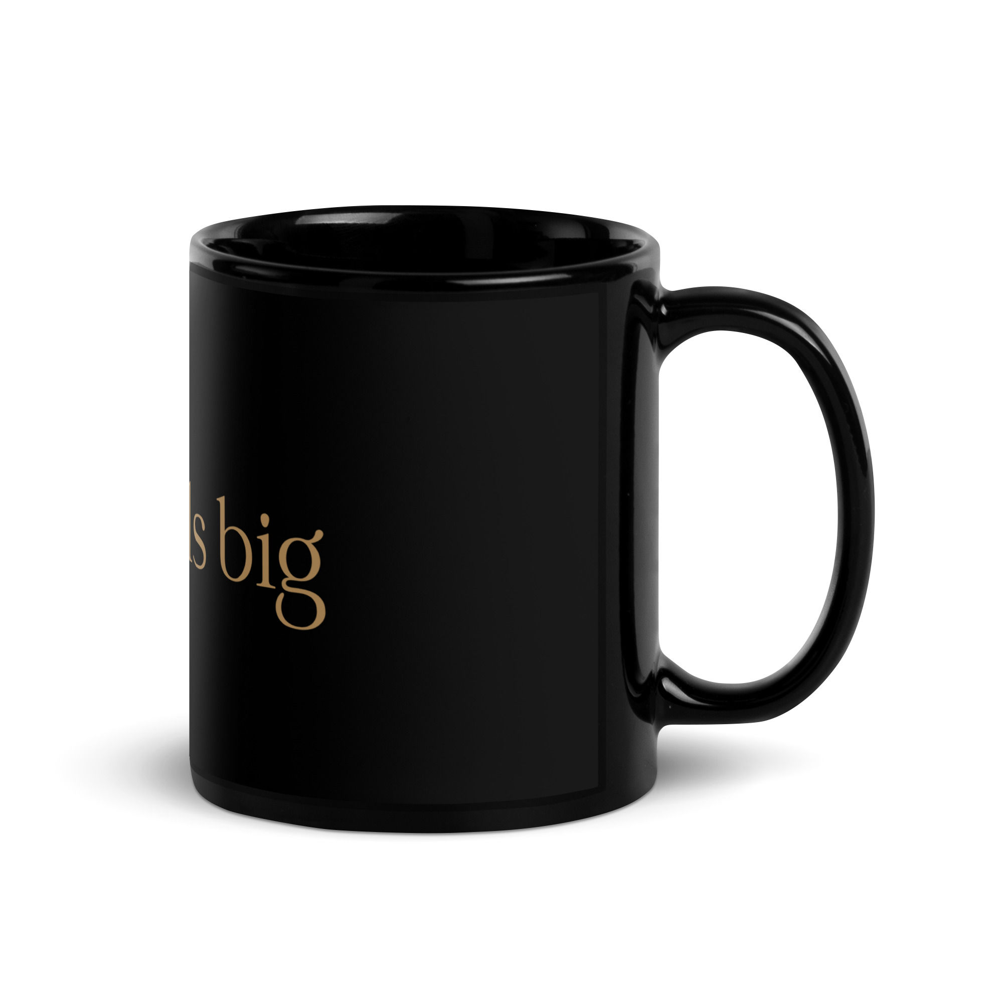 It Smells Big Black Glossy Mug