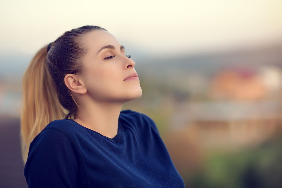 Relaxing Woman Outdoors