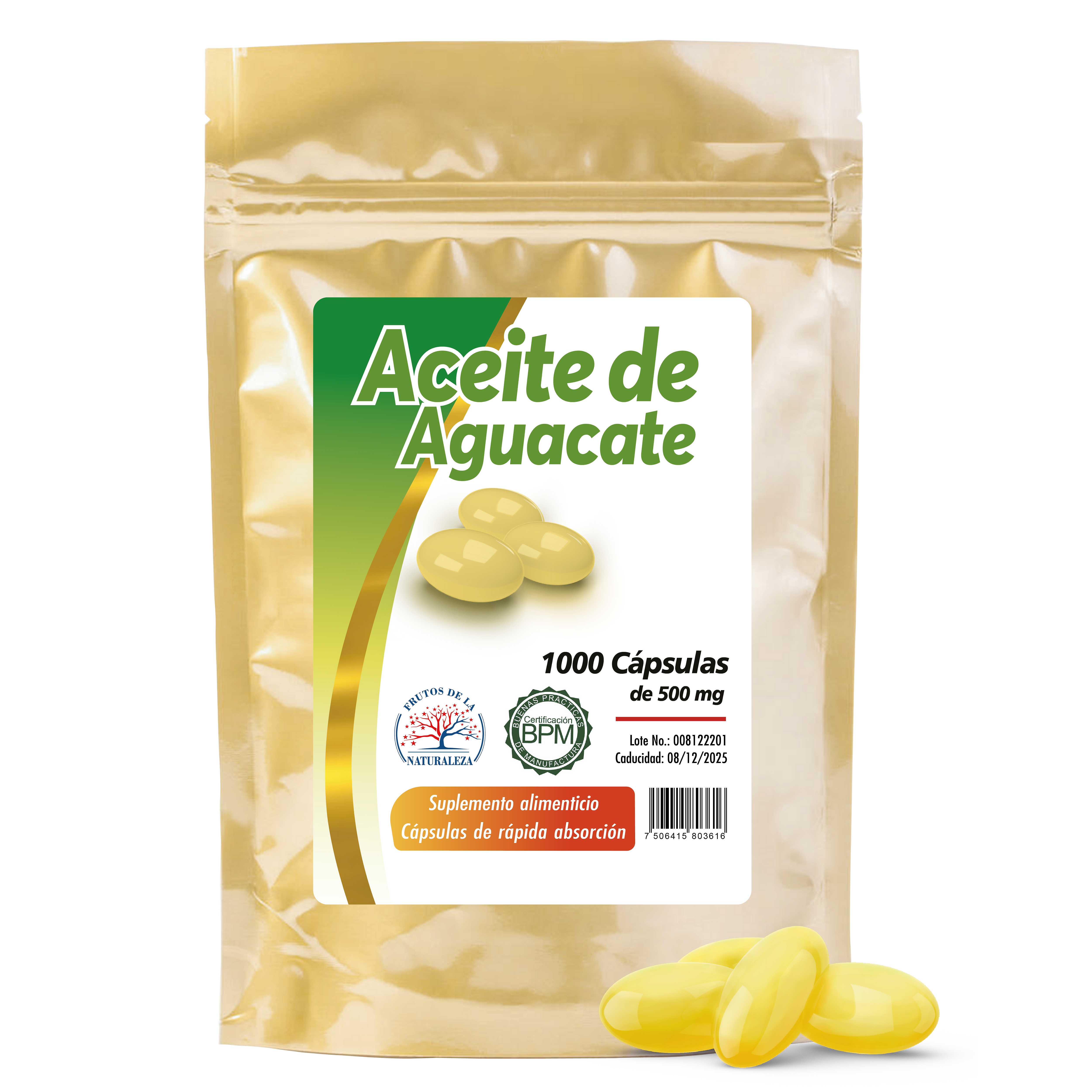 Aceite de Aguacate 1000 Capsulas