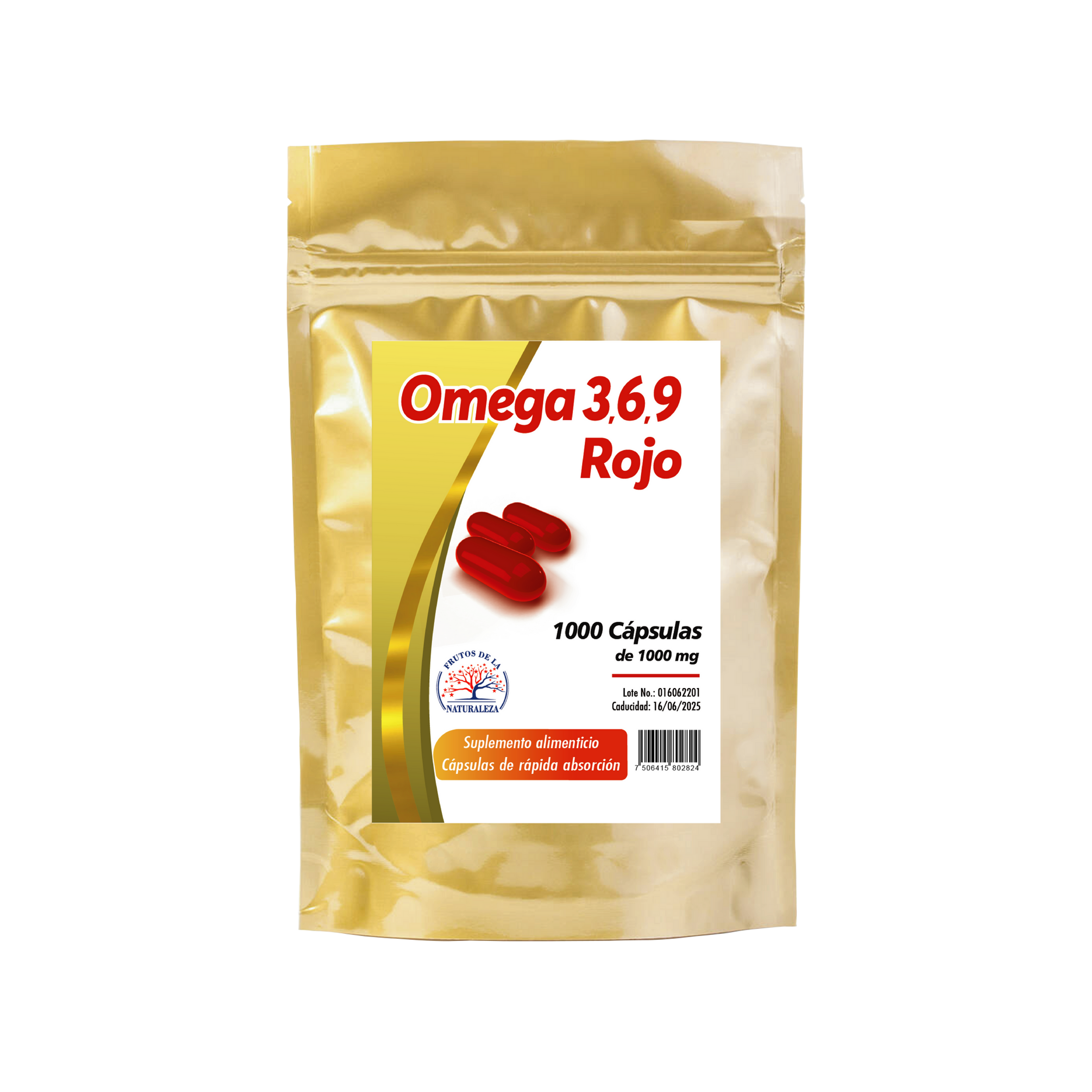 Omega 3,6,9 Rojo 1000 Capsulas