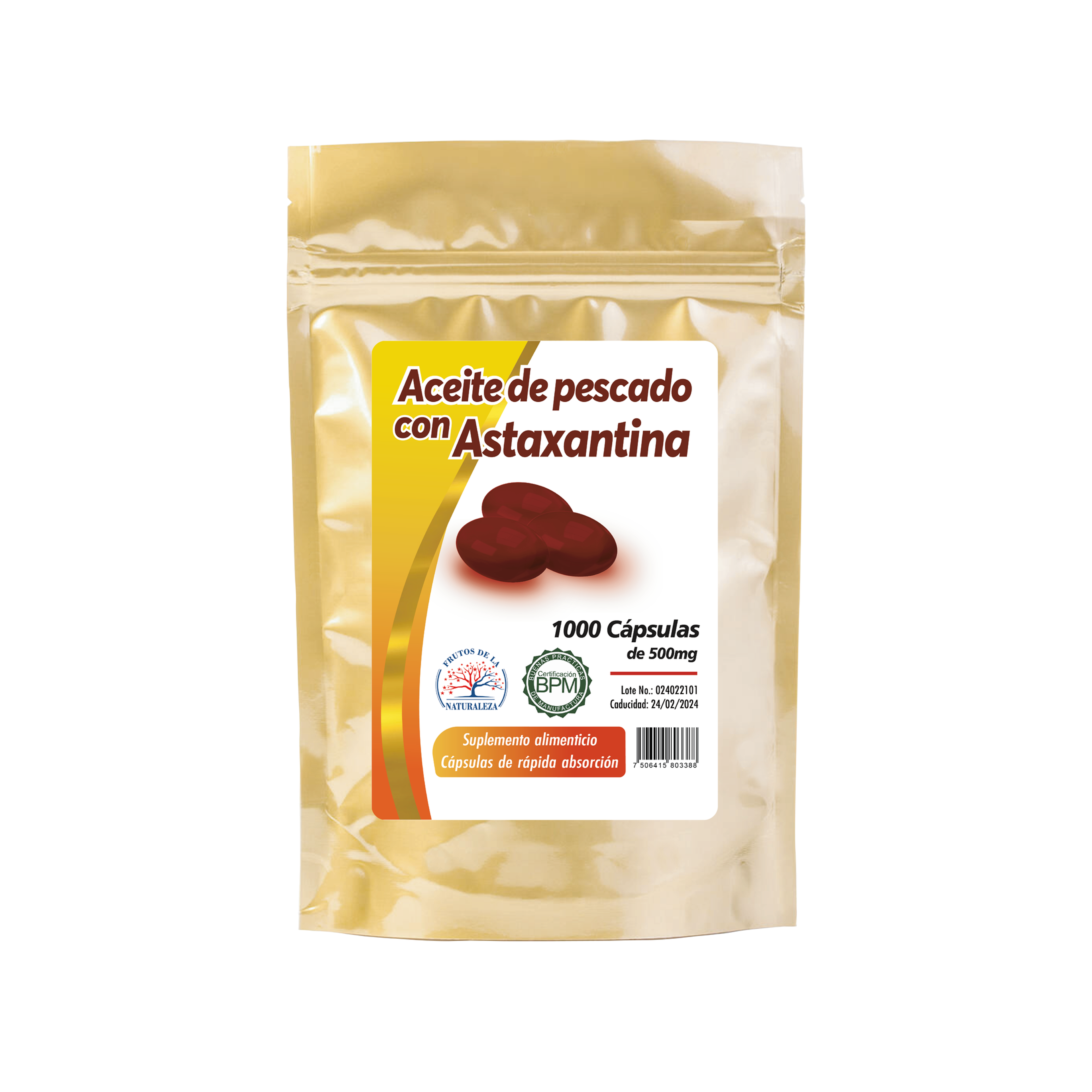 Aceite de pescado con Astaxantina 1000 Cápsulas