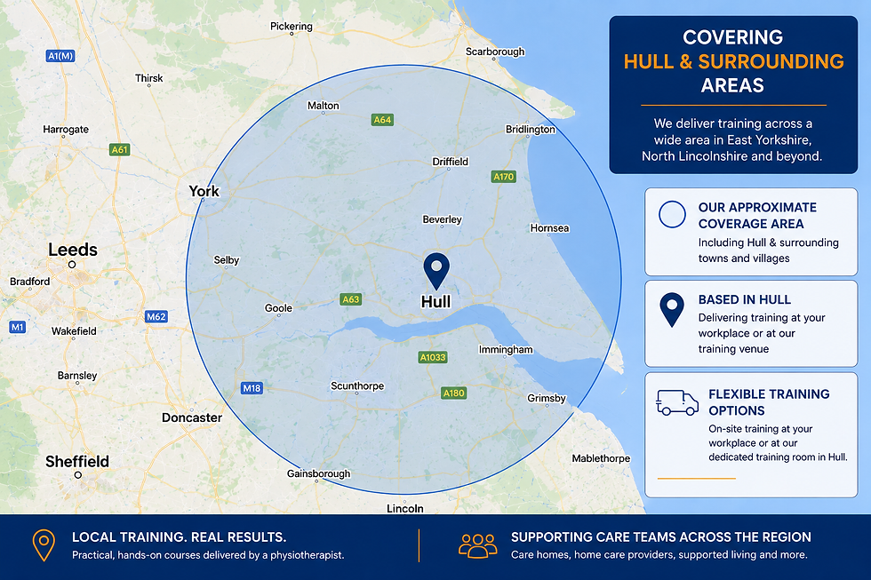 Map of area Hull Safety Training services