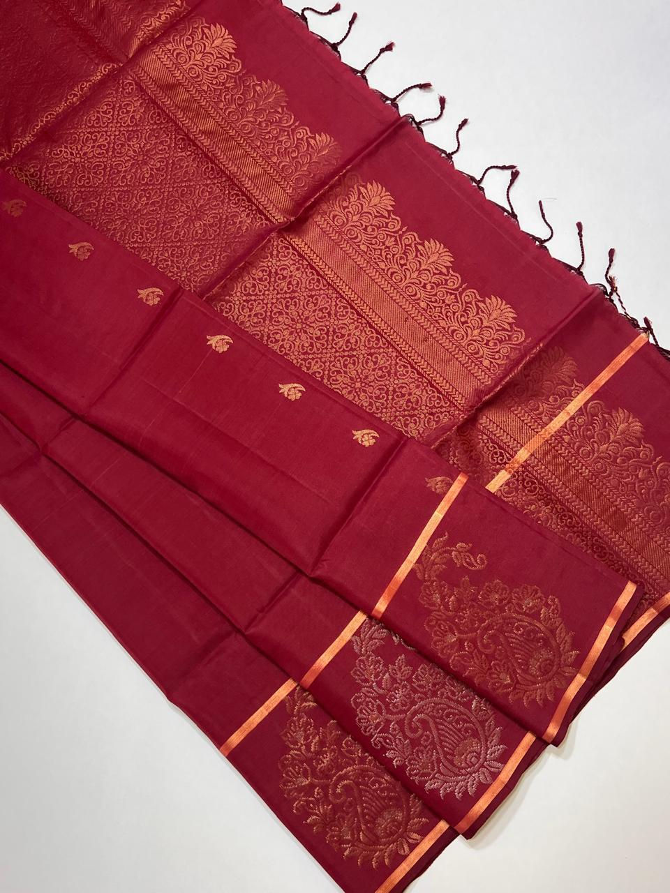 Maroon Royale Zari Silk