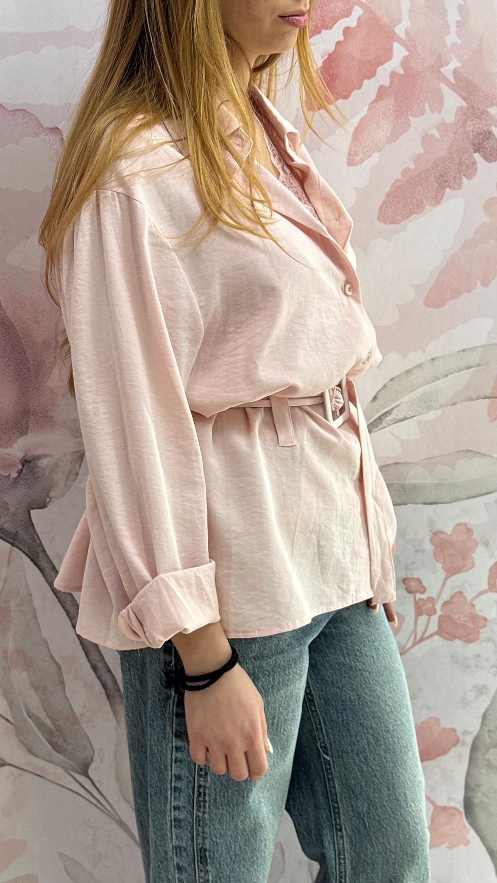 Miniatura: CAMICIA CON CANOTTA E CINTURA ROSA BABY