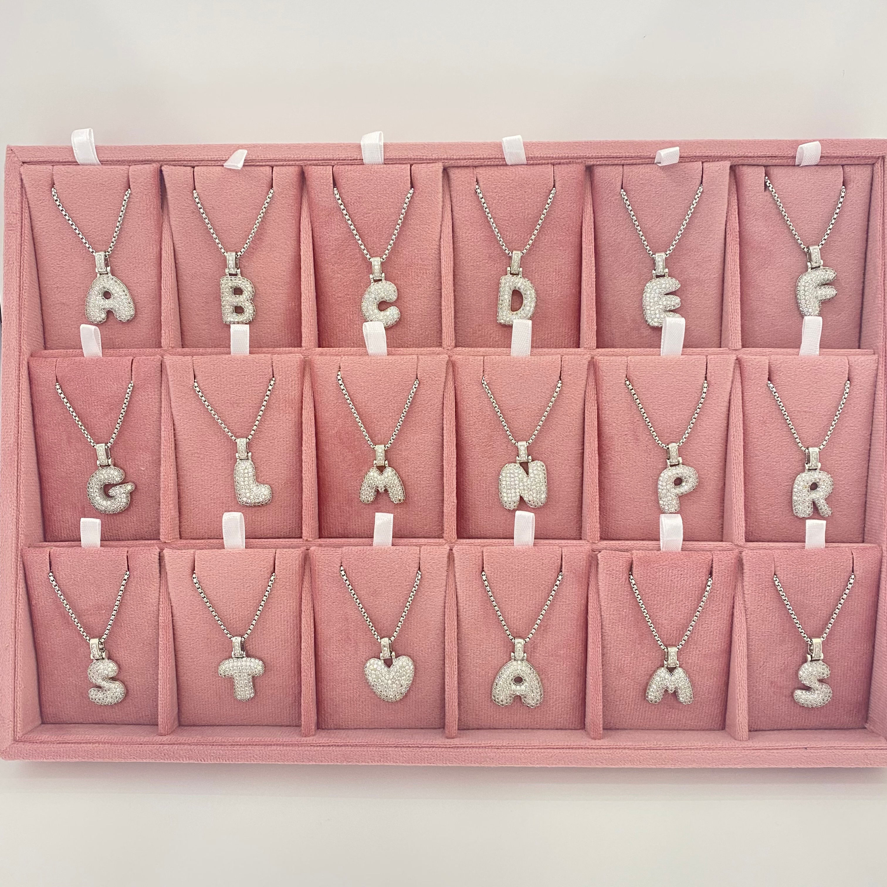 COLLANA LETTERA BUBBLE ARGENTO/ORO