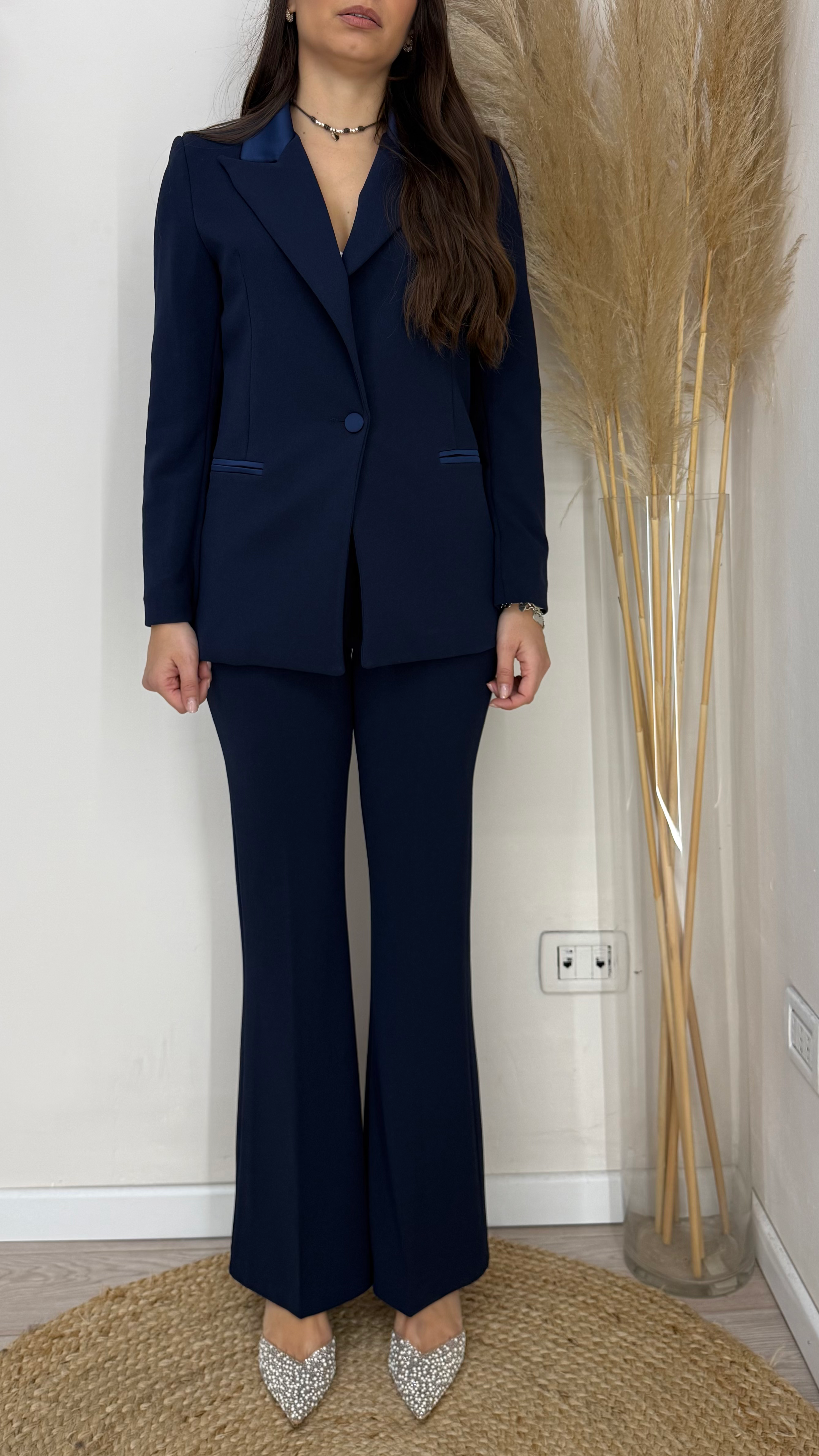 TAILLEUR SATIN TOUCH BLU NAVY