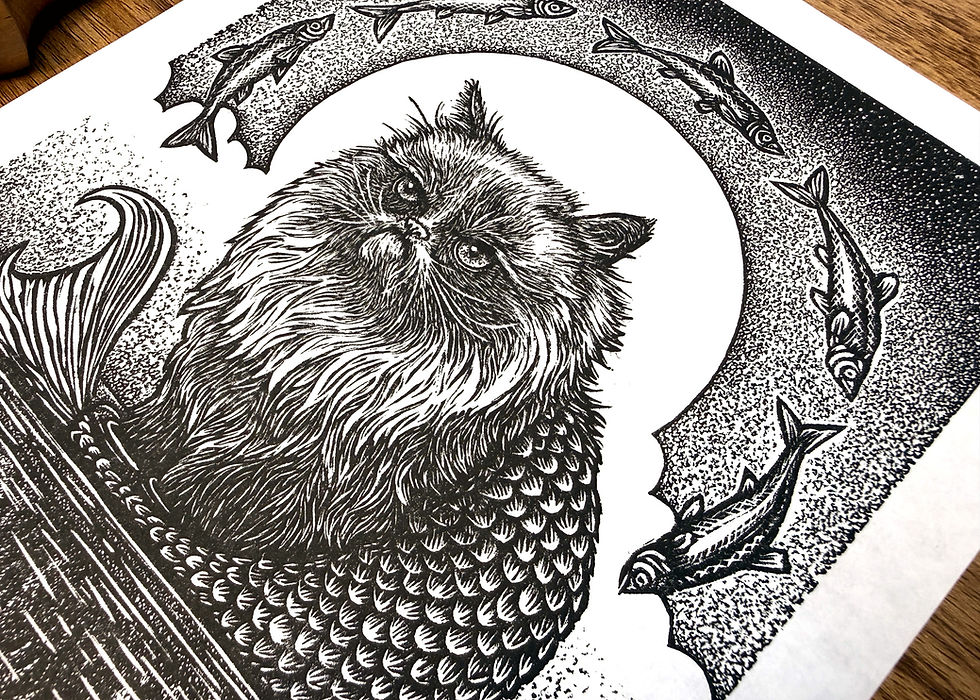 Thumbnail: Holy Purrmaid. Patron Saint of Anchovies.
