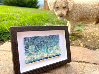 DinoCat Studio Landscape #15, 2022, paper art quilling