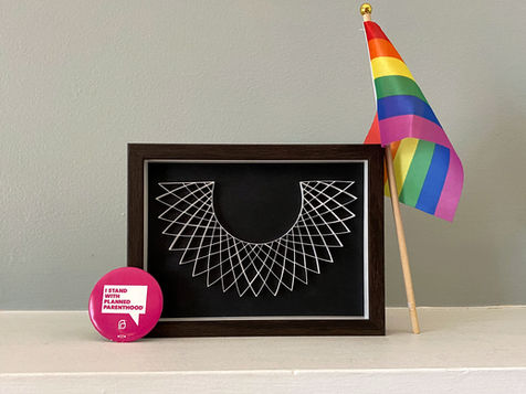 DinoCat Studio, 2020, paper quilling artwork, Dissent, RBG