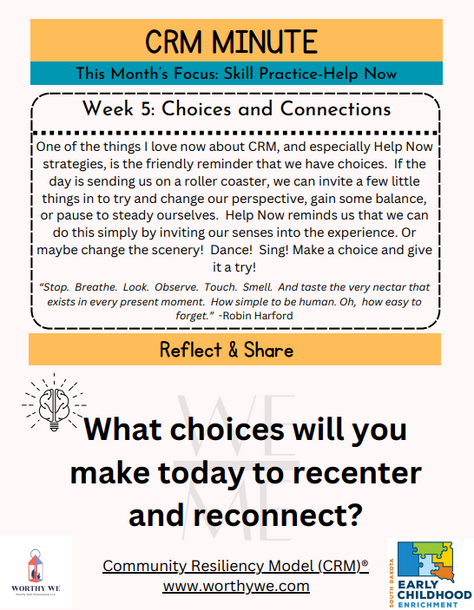 CRM Minute: Choices and Connections