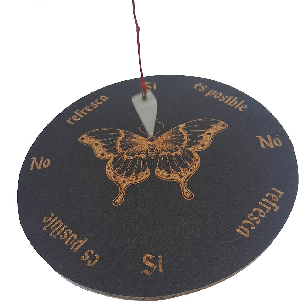 Tablero de Radiestesia con Péndulo -Mariposa