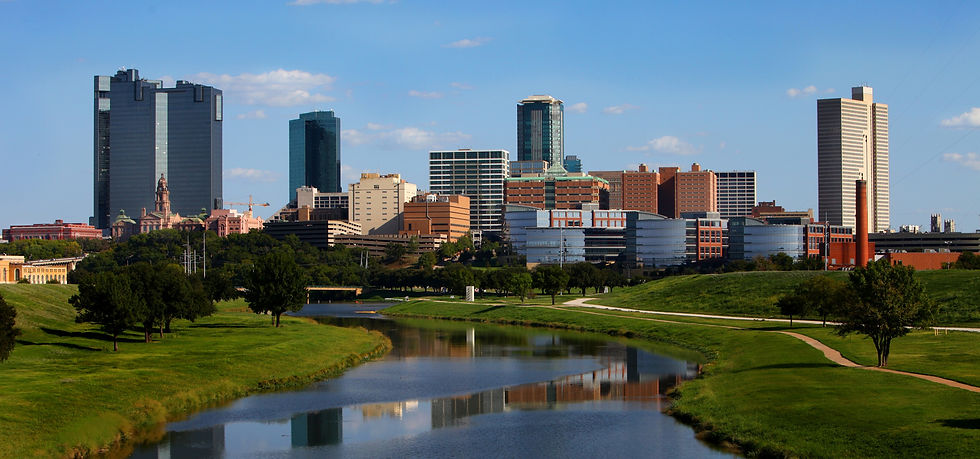 A View to Downtown from the Trinity Rive