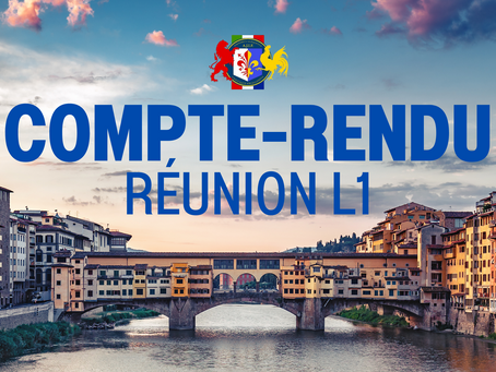 COMPTE-RENDU DE LA RÉUNION AVEC LES L1