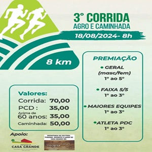 3ª Corrida e Caminhada do Agro 2024
