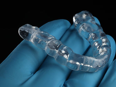 3D printed dental nightguard in hand