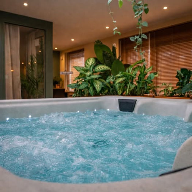 jacuzzi privatif dans une love room tropicale proche Côte d’Opale