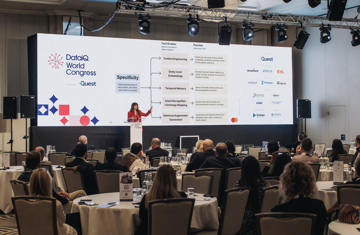 The DataIQ World Congress branding on screen