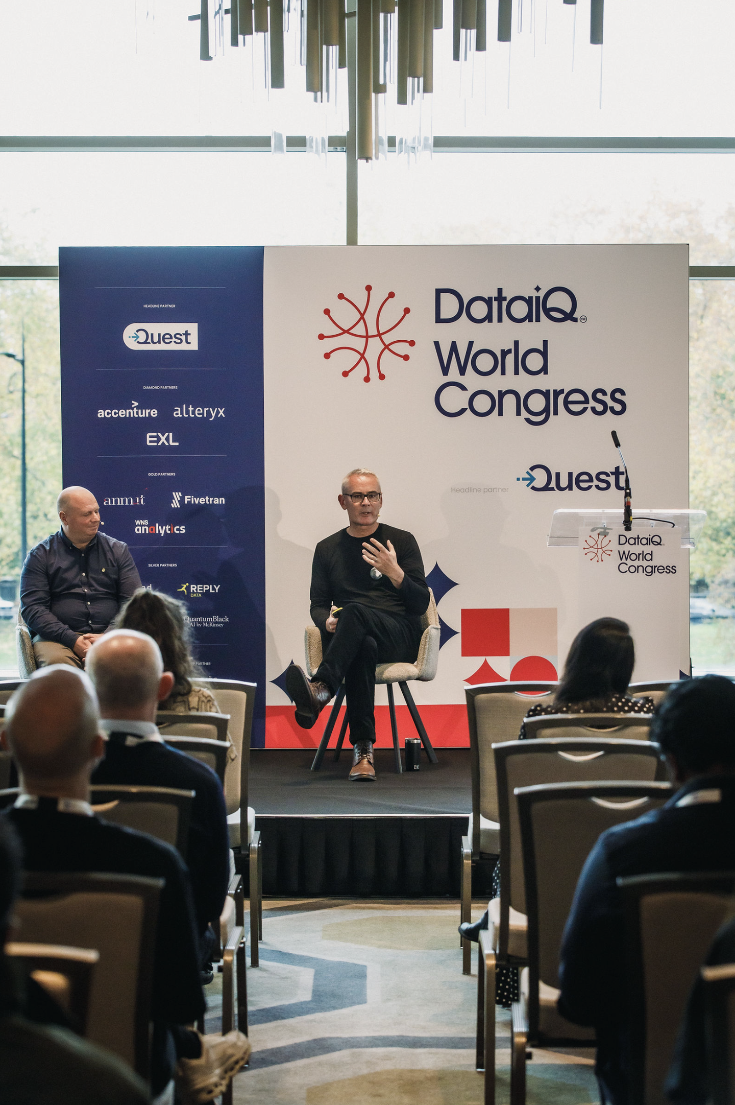 The DataIQ World Congress branding on a printed screen