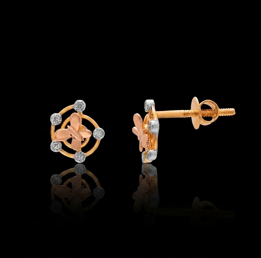 Aura Mariposa Two-Tone Studs
