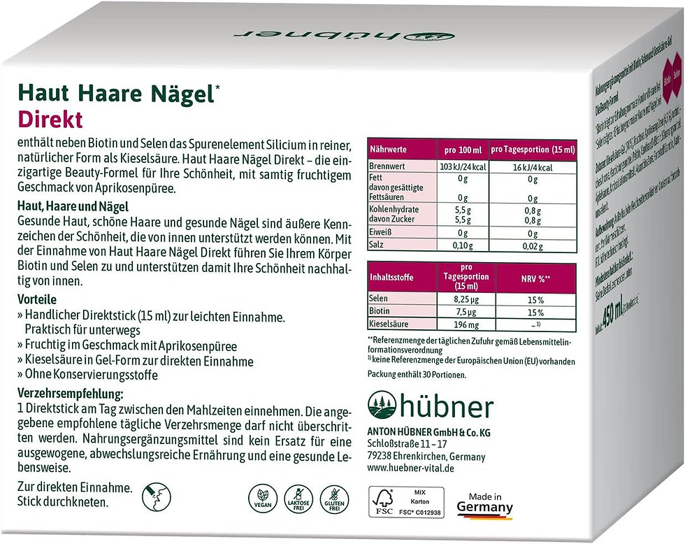 Thumbnail: 「Hübner」Hair, Skin, Nails Apricot x15 Sachets