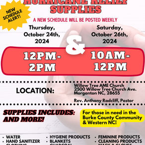 New Hurricane Relief Supply Dates