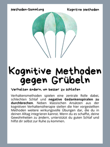 Schlaf Notfallkoffer - Methodenkarte kognitive Methoden