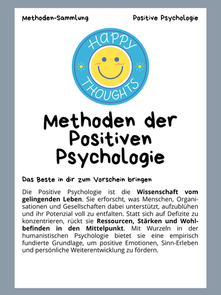 Schlaf Notfallkoffer - Methodenkarte Mathoden der positiven Psychologie